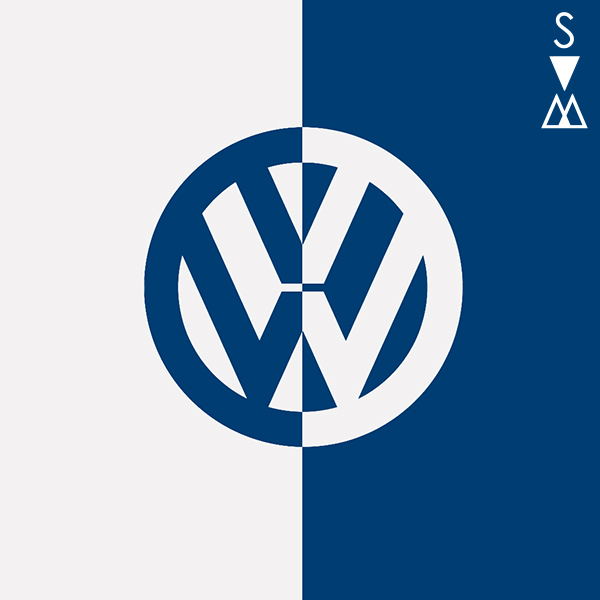 The Volkswagen Logo design with Some Velvet Morning's logo embedded.